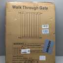 Fairy Baby Narrow Baby Gate for Stair, 22.8"-25.5" Wide Pressure Mounted Pet Gate for Doorway, Easy Walk Thru Child Safety Gate, White