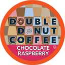 Double Donut Coffee Flavored Coffee Pods, Chocolate Raspberry Coffee, Single Serve Medium Roast Coffee for Keurig K Cups Brewers, 24 Count (EXP 02/11/28)