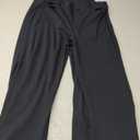 2 Pair Women's Wide Leg Dress Pants High Waisted Stretchy Work Trousers Business Casual Office Pull on Slacks with Pockets Black Medium