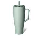 BrüMate Era 40 oz Tumbler with Handle and Straw | 100% Leakproof Insulated Water Bottle Tumbler with Lid and Flexible SoftSip Straw | Made of Stainless Steel | Cup Holder Friendly | 40oz (Sage)