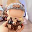 Doll Clothes, 3-Piece Cute Style Set for 5.91"-6.69" Dolls, Premium Doll Outfit with Accessories, Brown Romper + Gray Hat + Small Camera, Just Clothes