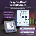 Blood Pressure Monitor for Home Use with Large Upper Arm Cuff - Automatic Talking Pulse and BP Machine with 240 Memory Recalls for 3 Users - Carrying Bag and Batteries Included, Backlit Digital LCD