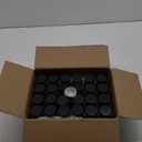 Glass Spice Jars with Label and Stainless Steel Lids (24 x 4oz) Spice Containers with 240 Labels, Shaker Inserts, Steel Funnel, Empty Square Empty Square Seasoning Organizer (Black)