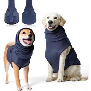 Dog Anxiety Shirt, Dogs Jacket for Thunder, Anxiety Vest for Dogs, Anxietys Calming Vest Jacket for Boy Pet Body and Ear(Navy Blue, XL)