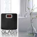 Taylor Digital Bathroom Scale, Body Weight Scale 400 LB Capacity, Carbon Fiber Anti-Slip Mat, 11.8 x 11.8 Inch Platform, Black