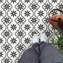 MORCART Peel and Stick Floor Tile, Vinyl Flooring Waterproof, DIY Flooring for Bathroom, Kitchen, Fireplace, Pet House, Stairs, Bedrooms, Wall (40PCS, 7.87" x 7.87", Black)