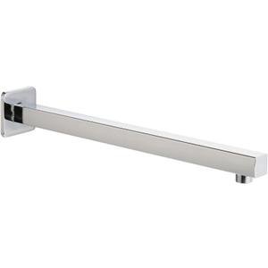 Voolan 20" Square Shower Arm with Flange and Teflon Tape, Extension Shower Head Arm for Bathroom Fixed Shower Head, Solid Stainless Steel, Wall Mounted (Chrome)