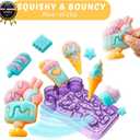 VMNlooking Make Your Own Mini Desserts Squishy Art Toys, 20 Silicone Squishy Making Kit for Kids with Cake Ice Cream Craft Kits, Art Activities for Girls Ages 6-12 Boys, Great Gifts for Girls