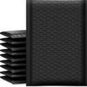 UCGOU Bubble Mailers 6x10 Inch Black 25 Pack Usable Size 6x9" Padded Envelopes Small Business Mailing Packages Opaque Self Seal Adhesive Waterproof Boutique Shipping Bag for Jewelry Makeup Supplies #0 (6x10" 25PC)