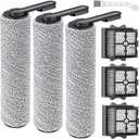 Floor One S5 Replacement Parts for Tineco Floor ONE S5/Floor One S5 Pro Smart Cordless Wet Dry Vacuum Cleaner,Tineco Accessories inclue 3 HEPA Filters & 3 Brush Rollers