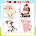 Gemscream 4 Pcs Large Pink Farm Animals Decorations 22.4 Inch Cute Animal Cutouts Cartoon Backdrop for Farm Birthday Party Supplies Baby Shower Decorations Photo Booth Props Gifts