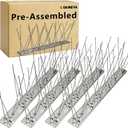 Bird Spikes Install,304 Stainless Steel Bird Deterrents Spikes for Outside to Keep Birds Away Bird Scare Devices Outdoor (60, Metal)