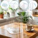 Acrylic Rotatable Cup and Lid Holder, 4 Compartments Rotating Plastic Cup Holder, Clear Coffee Cups Dispenser for Restaurant, Buffet, Coffee Station, Bar Countertop