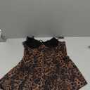 MakeMeChic Women's Leopard Print Mini Dress Lace V Neck Tie Front Cheetah Short Dresses Party Club Rave Outfits (Medium, Multicolor)