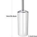 Toilet Brush and Holder Set of 2 | Great Value 2-Pack for Multiple Bathrooms | Sturdy Reinforced Handle for Durability | Discreet Enclosed Caddy | 360 Deep Cleaning Bristles | (Black)