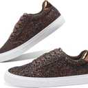 Jeekopeg Glitter Sparkly Fashion Sneakers Shoes Shiny Casual Shoes Bling Sequin Concert Low Cut Lace up Shoes 10