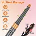 0.78in-1.4in Conical Long Barrels Attachment for Dyson Airwrap HS01 HS05 Accessories, 20MM-36MM 2 in 1 Auto-Wrap Curling Iron Curlers for Professional Barrels Curl and Wave Curl Hair, Gold