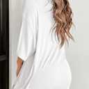 Womens 2 Piece Lounge Set 2026 Summer Travel Outfit Casual Short Sleeve Oversized Tshirts & Biker Shorts (White, XXL)