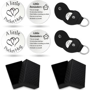Yiflin Unique Gifts for Women,Men,Friend,Family - Birthday, Christmas, Valentine's Day Gifts - Pocket Hug Token with Keychain (Black)
