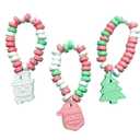 Christmas Candy Bracelets Holiday Themed Candy for Kids Bulk 24 Count Individually Wrapped Santa, Snowman, Christmas Tree Bracelets Stocking Stuffers, Classroom Treats, Exchange Gifts, Xmas Party Favors, Goodie Bag Fillers,BB 07/01/2027