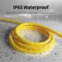 POWGRN 50 Ft 10AWG Outdoor Extension Cord Waterproof Heavy Duty 10 Gauge 3 Prong, Flexible Cold-Resistant Long Power Cord Outside with Lighted Indicator End, 15Amp 1875W SJTW Yellow ETL Listed