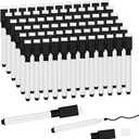 72 Pcs Black Magnetic Dry Erase Markers with Eraser Cap, White Board Mini Dry erase Markers Bulk, Fine Point Tip Student White Board Markers for Teachers Office School Supplies