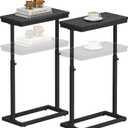 TUTOTAK End Table, Side Table, Tall Couch Table, Sofa Table, Living Room, Bed Room, Black TB01BK0832