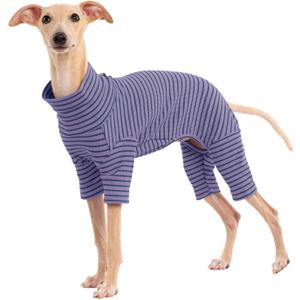 Dog Sweaters for Small Dogs, Girls, Boys, Striped Pet Sweaters for Fall Winter Dog Clothes, Turtleneck Pullover Knitwear for Small Dogs (Purple)