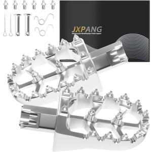 Motorcycle CNC Aluminum Foot Pegs Rests Footpegs for CRF50 CRF70 CRF110 XR50 XR70 XR110 CRF XR 50 70 110 M2R SDG DHZ KAYO Dirt Bike Pit Bike（Silver）