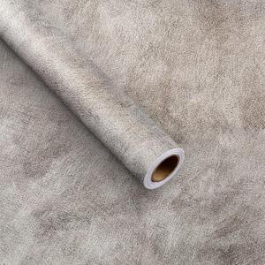 Bumoo Wide Concrete Wallpaper Peel and Stick 24"×393" Grey Brown Contact Paper Waterproof Self-Adhesive Removable Thicken Metallic Vinyl 3D Wall Sticker PVC for Garage Kitchen Countertop Coffee Room