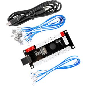 Reyann Zero Delay Arcade USB Encoder Pc to Joystick for Mame Jamma & Other Pc Fighting Games for American Style Arcade Joystick & HAPP Style Arcade Buttons