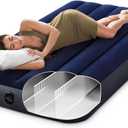 Intex 64757E Dura-Beam Standard Downy Air Mattress: Fiber-Tech - Twin Size - 10in Bed Height - 300lb Weight Capacity - Pump Sold Separately