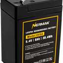 6V 6Ah LiFePO4 Lithium Battery, 2000+ Cycles Rechargeable Lithium Iron Phosphate Battery for Emergency Light, Lantern, Kids Ride On Car, Deer Game Feeder and More with BMS (F1 Terminals)