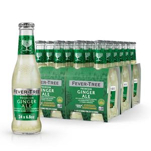 Fever-Tree Ginger Ale - Premium Quality Mixer - Refreshing Beverage for Cocktails & Mocktails. Naturally Sourced Ingredients, No Artificial Sweeteners or Colors - 6.8 Fl Oz Bottles - Pack of 24
