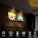 HAMVIDNE Wireless LED Spotlight, Battery Powered Picture Lights, Uplighting Indoor, Puck Lights with Remote, Stick Spot Light for Wall Art Display Dartboard Painting Artwork Accent Closet-Gold