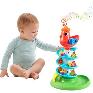 Montessori Toddler Sensory Drop Ball Toys, Rolling Spinning Ball Tower That Makes Music, Preschool Interactive Games, Birthday Gift for Children 12 Months and Older