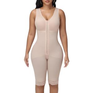 M MYODRESS Faja Body Shaper Post Surgery Tummy Tuck Bbl Lipo Compression Garment Fajas Colombianas Moldeadoras Invisibles (X-Large, Tan)