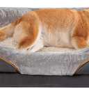 JOYELF Large Memory Foam Dog Bed, Orthopedic Dog Bed & Sofa with Removable Washable Cover and Squeaker Toy as Gift (35.8"L x 26.8"W x 7.9"Th)