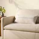Loloi Chris Loves Julia Harvey Collection PCJ0018 White 12'' x 27'' Cover w/Down Pillow