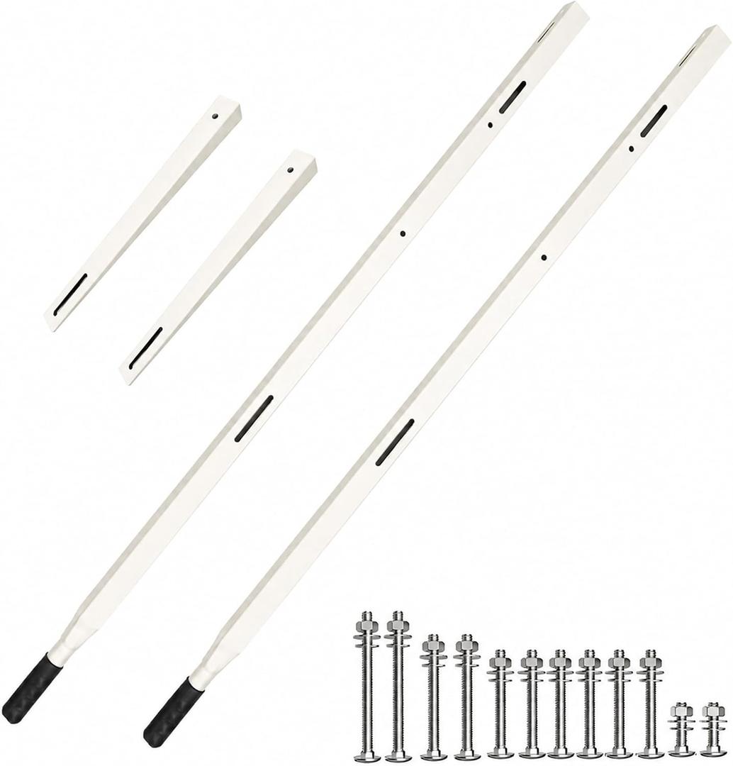 Steel Wheelbarrow Handles & Wheelbarrow Repair Kit with Pre-Drilled Holes, cart Repair, Garden cart Parts, Landscaping & Construction use. Corrosion-Resistant Steel for Heavy Duty Durability