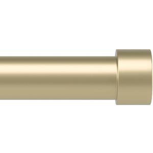 Umbra Cappa Modern 1" Curtain Rod, Includes 2 Matching Finials, Brackets & Hardware, Brass (36 to 66, Gold)
