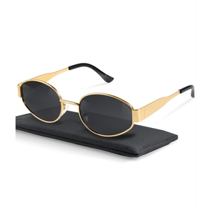 livho 2025 Trendy Oval Sunglasses - Stylish Polarized Shades for Everyday - Retro Metal Frames