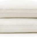 puredown Gusseted Goose Feather Down Pillows, 100% Organic Cotton Cover, Luxury Hotel Collection Bed Pillows for Sleeping Set of 2, King Size