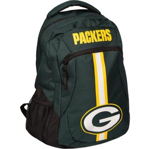 FOCO Green Bay Packers NFL Action Backpack (One Size, Team Color)