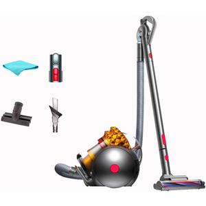 Dyson Big Ball Turbinehead Pro Bagless Canister Vacuum Cleaner, HEPA Filter, Strong Suction, Self-Adjusting Cleaner Head, Large bin,, Yellow/Iron, with MTC Microfiber Cloth