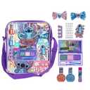 Disney Lilo and Stitch Makeup Filled Shoulder Bag Includes Lip Gloss, Nail Polish, Hair Bow & More! for Girls, Ideal for Ages 3 and Up Perfect for Parties & Makeovers by Townley Girl