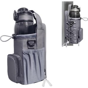 Magnetic Gym Bag for Men and Women, Magnetic Water Bottle Holder for Gym, Small Gym Bag, Gym Gifts for Women and Men (Gray, <40 OZ)