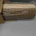 No Drill Cordless Bamboo Roman Shades, 35" W × 72" H, Highfield Teak