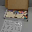 GlikCeil 36 Set Sports Jersey Craft Kit Wooden Jersey Shaped Cutouts Unfinished Clothing Hanging Ornaments with Plastic Mold Painting Set for DIY Projects Sport Themed Party Home Decoration