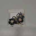 Straw Covers for Stanley Cup Accessories: Black Decorations for Stanley 30 oz & 40 oz Tumbler with Handle, Bling Letter Charms and Flower Silicone Straw Cap Topper, Trendy Stuff for Teen Girls & Women